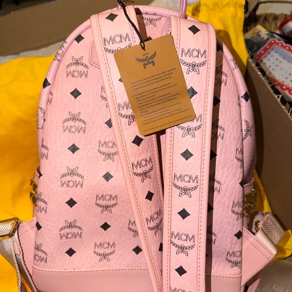 MCM Pink Logo Backpack main image 10